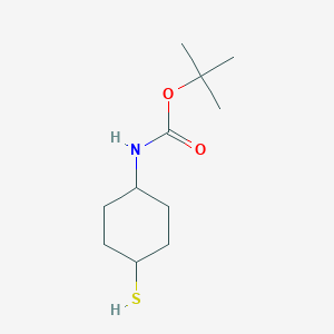 molecular formula C11H21NO2S B6598740 tert-butyl N-(4-sulfanylcyclohexyl)carbamate CAS No. 2133358-62-8