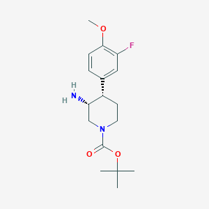 molecular formula C17H25FN2O3 B6598777 rac-tert-butyl (3R,4S)-3-amino-4-(3-fluoro-4-methoxyphenyl)piperidine-1-carboxylate, cis CAS No. 1955524-46-5