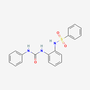 molecular formula C19H17N3O3S B6598811 Benzenesulfonamide, N-[2-[[(phenylamino)carbonyl]amino]phenyl]- CAS No. 215917-77-4