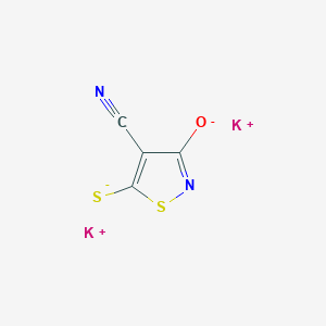 molecular formula C4K2N2OS2 B6598865 dipotassium(4-cyano-3-oxido-1,2-thiazol-5-yl)sulfanide CAS No. 4885-97-6