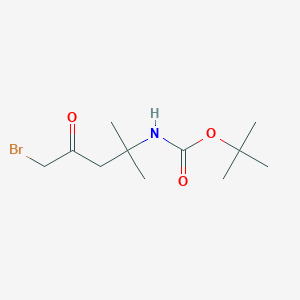 tert-butyl N-(5-bromo-2-methyl-4-oxopentan-2-yl)carbamate