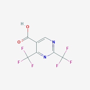 molecular formula C7H2F6N2O2 B065991 2,4-双(三氟甲基)嘧啶-5-羧酸 CAS No. 188781-46-6