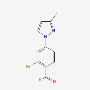 B6599303 2-bromo-4-(3-methyl-1H-pyrazol-1-yl)benzaldehyde CAS No. 1695885-81-4