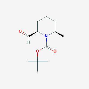 molecular formula C12H21NO3 B6599426 rac-tert-butyl (2R,6R)-2-formyl-6-methylpiperidine-1-carboxylate CAS No. 1010075-92-9