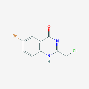 molecular formula C9H6BrClN2O B065995 6-溴-2-(氯甲基)喹唑啉-4(3H)-酮 CAS No. 177167-05-4