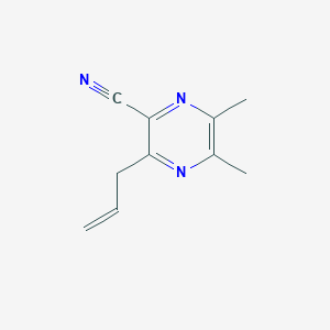 molecular formula C10H11N3 B065996 3-Allyl-5,6-dimethyl-2-pyrazinecarbonitrile CAS No. 173417-49-7