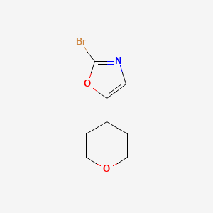 molecular formula C8H10BrNO2 B6599663 2-bromo-5-(oxan-4-yl)-1,3-oxazole CAS No. 1897841-67-6