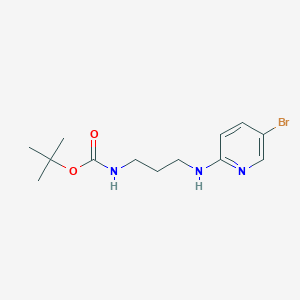 molecular formula C13H20BrN3O2 B6599714 tert-Butyl (3-((5-bromopyridin-2-yl)amino)propyl)carbamate CAS No. 1289026-86-3