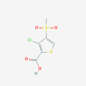 molecular formula C6H5ClO4S2 B065998 3-Chloro-4-(methylsulfonyl)thiophene-2-carboxylic acid CAS No. 175201-86-2