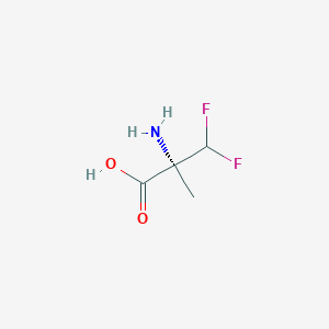 molecular formula C4H7F2NO2 B066000 (2R)-2-amino-3,3-difluoro-2-methylpropanoic acid CAS No. 182998-49-8