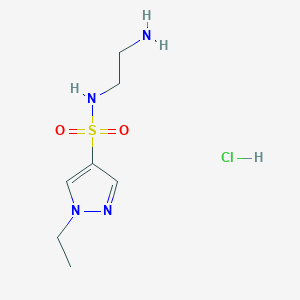 B6600198 N-(2-aminoethyl)-1-ethyl-1H-pyrazole-4-sulfonamide hydrochloride CAS No. 1593104-29-0