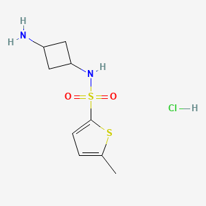 molecular formula C9H15ClN2O2S2 B6600217 rac-5-methyl-N-[(1r,3r)-3-aminocyclobutyl]thiophene-2-sulfonamidehydrochloride CAS No. 1867610-68-1