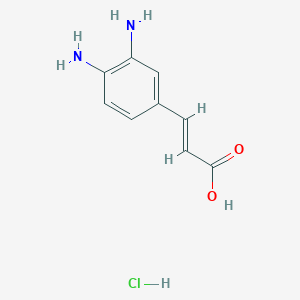 molecular formula C9H11ClN2O2 B6600343 3-(3,4-Diaminophenyl)prop-2-enoic acid hydrochloride CAS No. 1087734-91-5