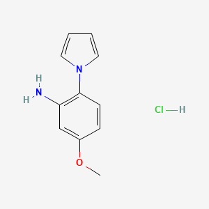 molecular formula C11H13ClN2O B6600562 5-methoxy-2-(1H-pyrrol-1-yl)aniline hydrochloride CAS No. 1803599-31-6