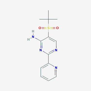 molecular formula C13H16N4O2S B066007 5-(Tert-butylsulfonyl)-2-(2-pyridyl)pyrimidin-4-amine CAS No. 175202-19-4