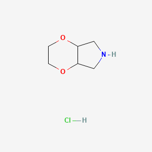B6600766 hexahydro-2H-[1,4]dioxino[2,3-c]pyrrole hydrochloride, Mixture of diastereomers CAS No. 2219378-84-2