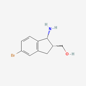 molecular formula C10H12BrNO B6600969 rac-[(1R,2R)-1-amino-5-bromo-2,3-dihydro-1H-inden-2-yl]methanol, cis CAS No. 2089246-49-9