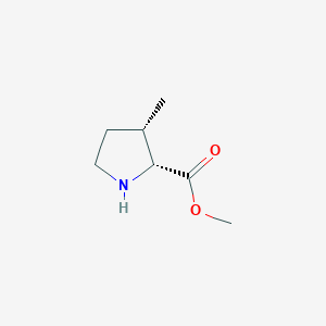 molecular formula C7H13NO2 B066011 Methyl (2R,3S)-3-methylpyrrolidine-2-carboxylate CAS No. 180978-02-3