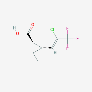 molecular formula C9H10ClF3O2 B6601391 trans-3-(Z-2-chloro-3,3,3-trifluoroprop-1-en-1-yl)-2,2-dimethylcyclopropanecarboxylic acid CAS No. 68127-61-7