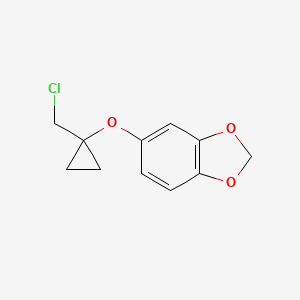 molecular formula C11H11ClO3 B6601631 5-[1-(chloromethyl)cyclopropoxy]-1,3-dioxaindane CAS No. 1695764-09-0