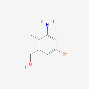 molecular formula C8H10BrNO B6601925 (3-amino-5-bromo-2-methylphenyl)methanol CAS No. 2092250-87-6