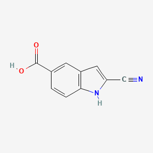 molecular formula C10H6N2O2 B6601957 2-cyano-1H-indole-5-carboxylic acid CAS No. 2092835-23-7