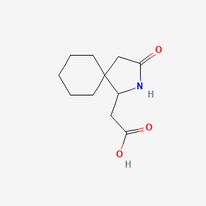 molecular formula C11H17NO3 B6602006 2-{3-oxo-2-azaspiro[4.5]decan-1-yl}acetic acid CAS No. 1538203-13-2