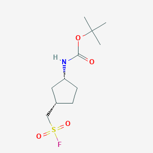 molecular formula C11H20FNO4S B6602153 rac-tert-butyl N-[(1R,3S)-3-[(fluorosulfonyl)methyl]cyclopentyl]carbamate CAS No. 2137832-95-0