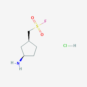 B6602158 rac-[(1R,3S)-3-aminocyclopentyl]methanesulfonyl fluoride hydrochloride CAS No. 2138199-04-7