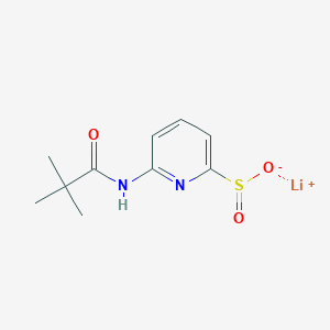 molecular formula C10H13LiN2O3S B6602258 lithium(1+)ion6-(2,2-dimethylpropanamido)pyridine-2-sulfinate CAS No. 2172461-00-4
