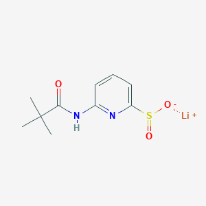 lithium(1+) ion 6-(2,2-dimethylpropanamido)pyridine-2-sulfinate