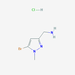 (5-bromo-1-methyl-1H-pyrazol-3-yl)methanamine hydrochloride