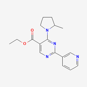 molecular formula C17H20N4O2 B6602279 ethyl 4-(2-methylpyrrolidin-1-yl)-2-(pyridin-3-yl)pyrimidine-5-carboxylate CAS No. 920139-92-0