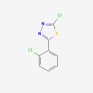 molecular formula C8H4Cl2N2S B6602335 2-chloro-5-(2-chlorophenyl)-1,3,4-thiadiazole CAS No. 36894-93-6