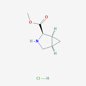 molecular formula C7H12ClNO2 B6602342 methyl (1S,2R,5R)-3-azabicyclo[3.1.0]hexane-2-carboxylate hydrochloride CAS No. 2227256-99-5