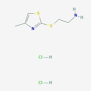 molecular formula C6H12Cl2N2S2 B6602365 2-[(4-methyl-1,3-thiazol-2-yl)sulfanyl]ethan-1-amine dihydrochloride CAS No. 1211449-80-7