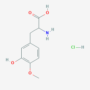 molecular formula C10H14ClNO4 B6602392 2-amino-3-(3-hydroxy-4-methoxyphenyl)propanoic acid hydrochloride CAS No. 91819-14-6