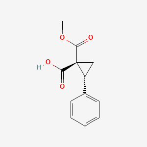 B6602397 rac-(1R,2R)-1-(methoxycarbonyl)-2-phenylcyclopropane-1-carboxylic acid CAS No. 97364-77-7
