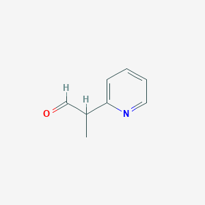 molecular formula C8H9NO B066024 2-Pyridin-2-ylpropanal CAS No. 162895-00-3