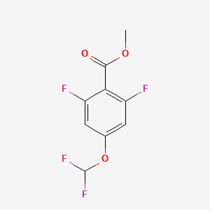 molecular formula C9H6F4O3 B6602491 methyl 4-(difluoromethoxy)-2,6-difluorobenzoate CAS No. 1040723-82-7