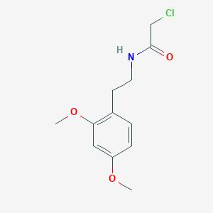 molecular formula C12H16ClNO3 B6602539 2-Chloro-N-[2-(2,4-dimethoxyphenyl)ethyl]acetamide CAS No. 61429-53-6