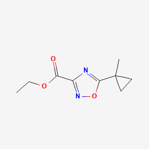 molecular formula C9H12N2O3 B6602580 ethyl 5-(1-methylcyclopropyl)-1,2,4-oxadiazole-3-carboxylate CAS No. 1880822-88-7