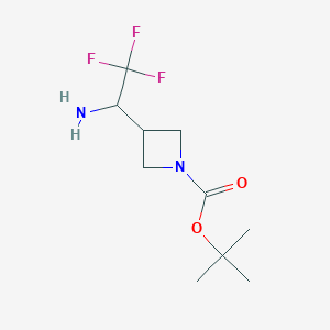 B6602583 tert-butyl 3-(1-amino-2,2,2-trifluoroethyl)azetidine-1-carboxylate CAS No. 2167084-96-8
