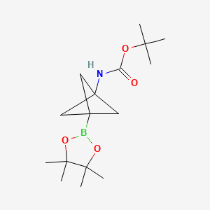 molecular formula C16H28BNO4 B6602585 tert-butyl N-[3-(4,4,5,5-tetramethyl-1,3,2-dioxaborolan-2-yl)-1-bicyclo[1.1.1]pentanyl]carbamate CAS No. 2195389-86-5