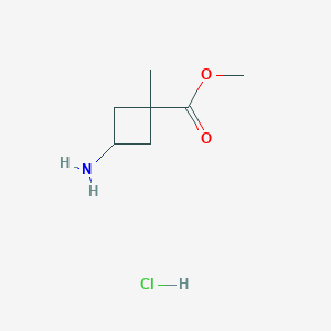molecular formula C7H14ClNO2 B6602589 Methyl cis-3-amino-1-methylcyclobutane-1-carboxylate hydrochloride CAS No. 2231664-42-7