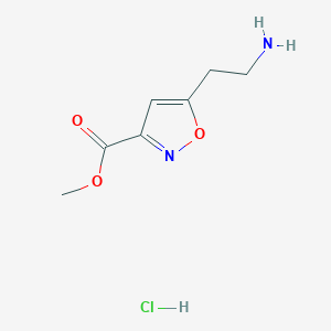 molecular formula C7H11ClN2O3 B6602933 methyl5-(2-aminoethyl)-1,2-oxazole-3-carboxylatehydrochloride CAS No. 2287344-05-0