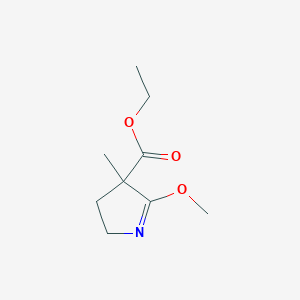 molecular formula C9H15NO3 B6602934 ethyl5-methoxy-4-methyl-3,4-dihydro-2H-pyrrole-4-carboxylate CAS No. 2648998-77-8