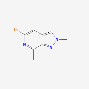 molecular formula C8H8BrN3 B6603341 5-bromo-2,7-dimethyl-2H-pyrazolo[3,4-c]pyridine CAS No. 2361645-52-3