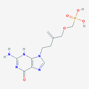 molecular formula C11H16N5O5P B066035 9-(2-亚甲基-3-(膦酸甲氧基)丙基)鸟嘌呤 CAS No. 176434-89-2