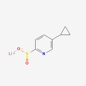 molecular formula C8H8LiNO2S B6603611 lithium(1+)ion5-cyclopropylpyridine-2-sulfinate CAS No. 2172560-55-1